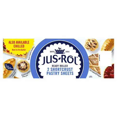 Jus-Rol 2 Shortcrust Pastry Sheets 2 x 320g (640g)
