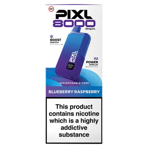 Pixl 8000 Prefilled Pod Kit Blueberry Raspberry 20mg