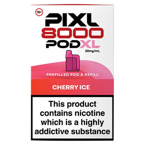 Pixl 8000 Pod XL Cherry Ice Prefilled Pod & Refill 20mg/ml