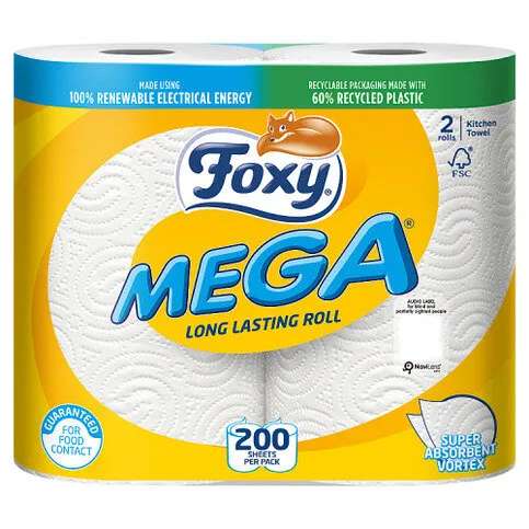 FOXY MEGA KITCHEN ROLL 2PK