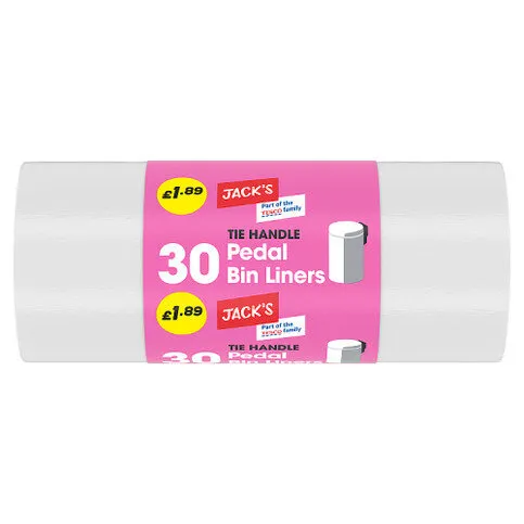 Jack's 30 Tie Handle Pedal Bin Liners