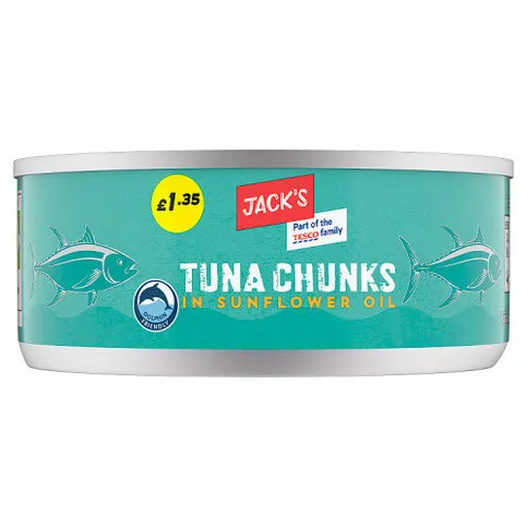 Jack's Tuna Chunks in Sunflower Oil 145g