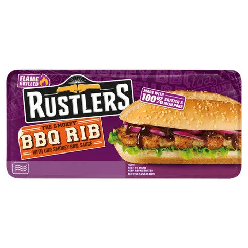 Rustlers The Smoky BBQ Rib with Our Smoky BBQ Sauce 157g