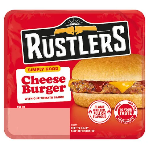 Rustlers Cheese Burger with Our Tomato Sauce 111g