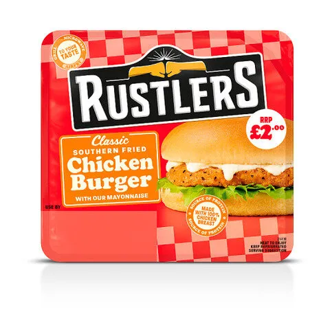 Rustlers Classic Southern Fried Chicken Burger 132g