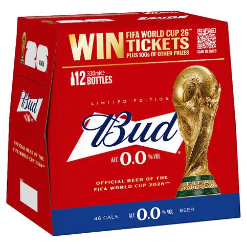 0.0% Bud Limited Edition Beer 12 x 330ml