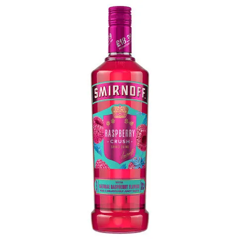 Smirnoff Raspberry Crush Vodka Based Flavoured Spirit Drink 35% vol 70cl PMP £18.39