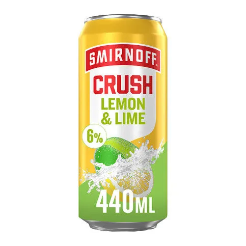 Smirnoff Crush Lemon And Lime Vodka Mixed Drink 6% vol 440ml Can