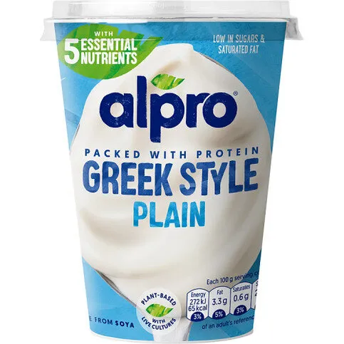 Alpro Greek Style Plain Dairy Free Yoghurt Alternative 400g