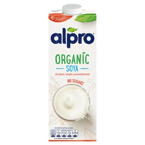 Alpro Organic No Sugars Soya Long Life Drink 1L