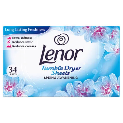 Lenor Fabric Tumble Dryer Sheets, 34 Sheets, Spring Awakening