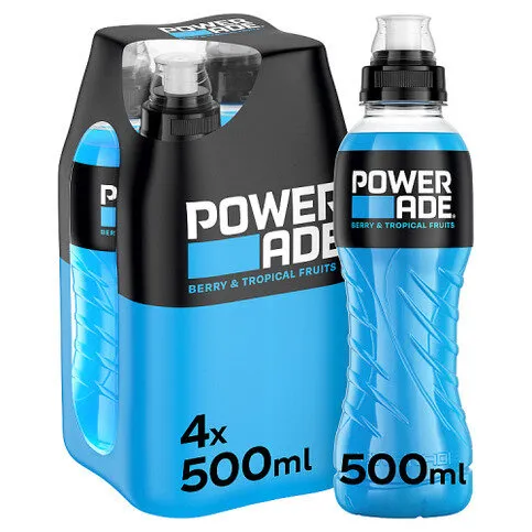 Powerade Berry and Tropical Sports Drink 4 x 500ml Bottles