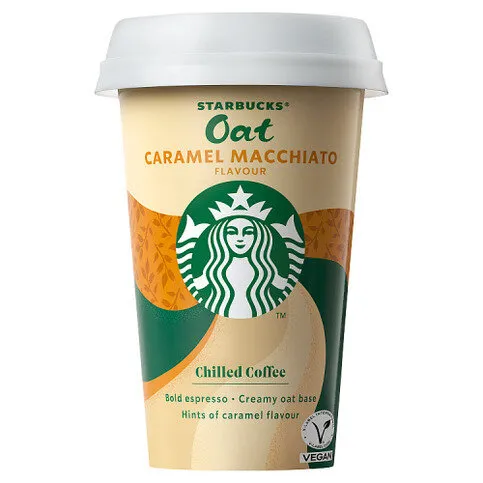 Starbucks Oat Caramel Macchiato Flavour Chilled Coffee 220ml