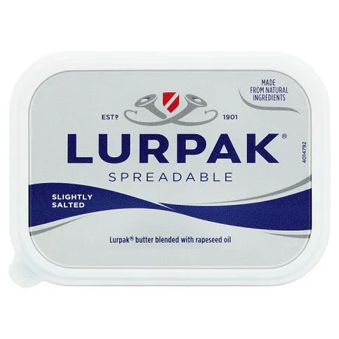 Lurpak Spreadable Slightly Salted Butter Blended with Rapeseed Oil 250g