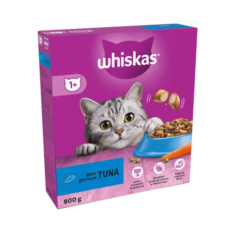 Whiskas 1+ Tuna Adult Dry Cat Food 800g