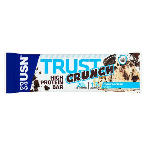 USN Trust Crunch Cookies & Cream Flavour High Protein Bar 60g