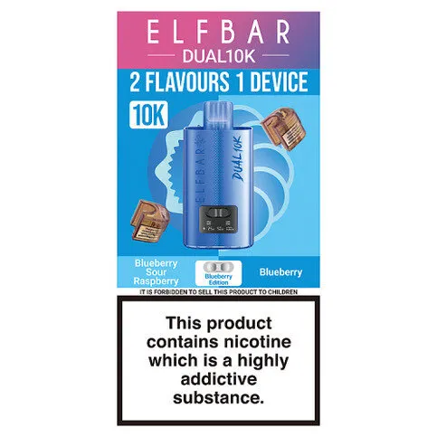 Elfbar Dual 10K 2 Flavours 1 Device Blueberry Edition
