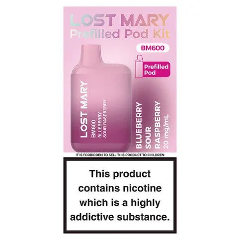 Lost Mary Blueberry Sour Raspberry Prefilled Pod 20mg/ml