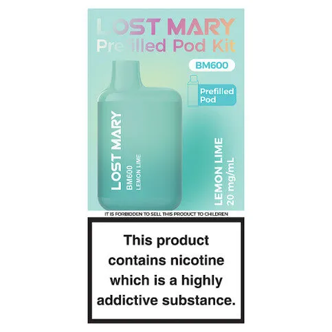 Lost Mary BM600 Lemon Lime Prefilled Pod Kit 20mg/ml