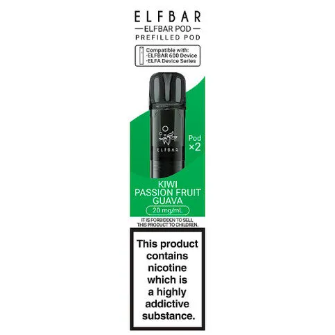 Elfbar 2 Kiwi Passion Fruit Guava Prefilled Pod 20mg/ml