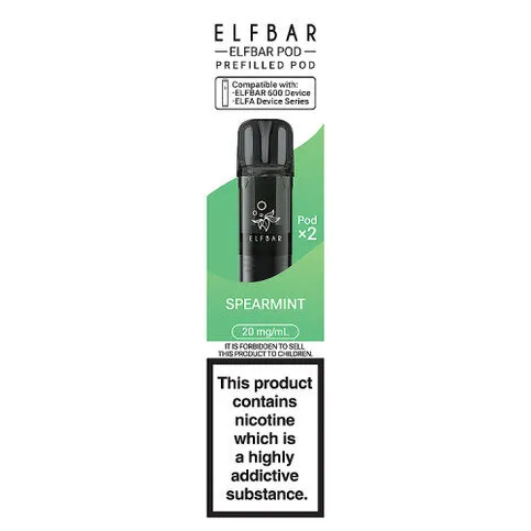 Elfbar 2 Prefilled Pod Spearmint 20mg/ml