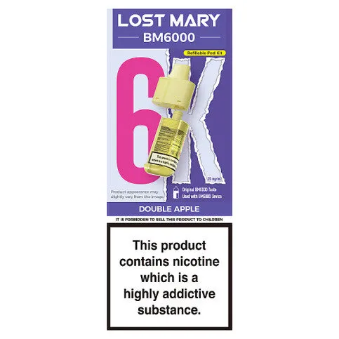 Lost Mary BM6000 Double Apple Refillable Pod Kit 20mg/ml