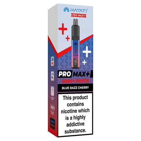 Hayati Pro Max Plus 6000 Puffs Prefilled Vape Kit Blue Razz Cherry