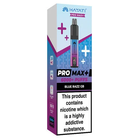 Hayati Pro Max+ 6000+ Puffs Blue Razz