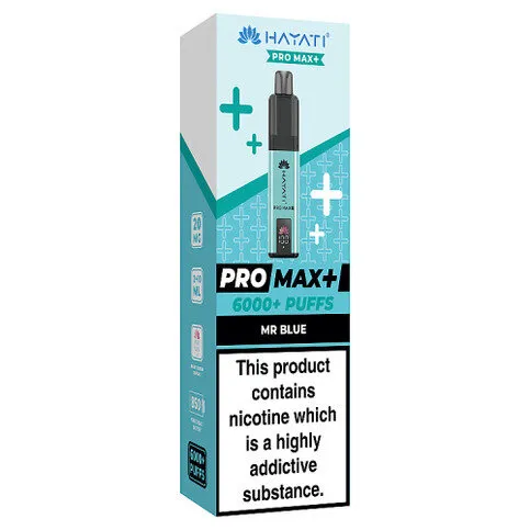 Hayati Pro Max Plus 6000 Puffs Prefilled Vape Kit  Mr Blue