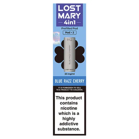 Lost Mary 4 in 1 Blue Razz Cherry Prefilled Pod
