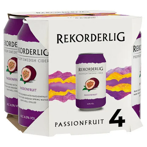 Rekorderlig Premium Swedish Passion Fruit Cider 4 x 330ml