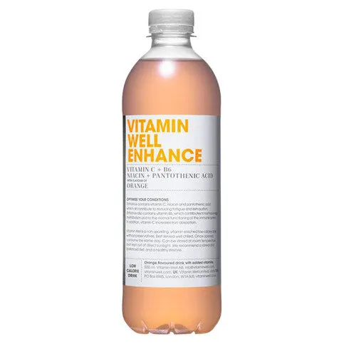 Vitamin Well Enhance Vitamin C + B6 Niacin + Pantothenic Acid with Flavour of Orange 500ml