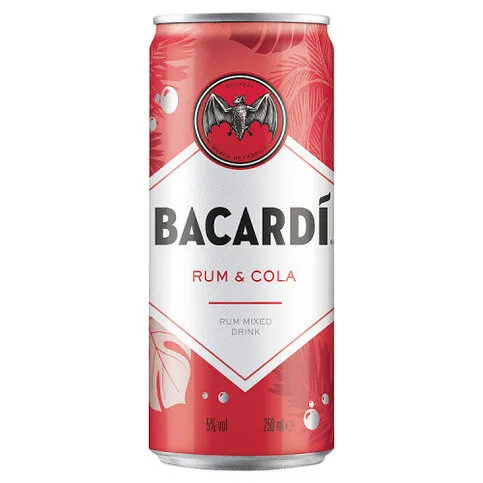 Bacardí Rum & Cola Rum Mixed Drink 250ml