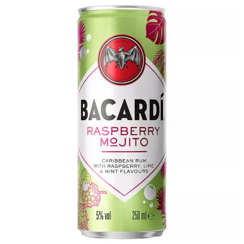 Bacardí Raspberry Mojito Premix Rum Cocktail 250ml