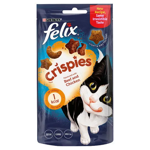 FELIX Crispies Chicken and Beef Cat Treats 45g