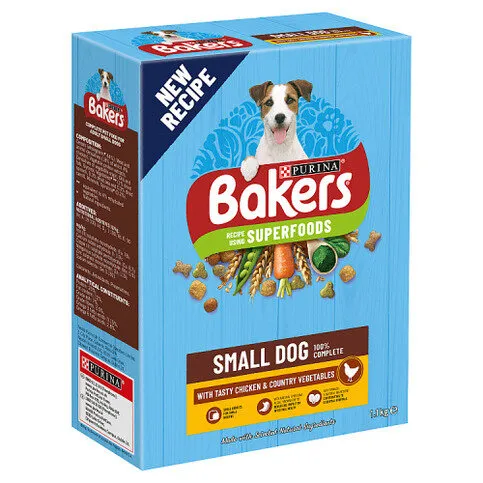 BAKERS Small Dog Chicken with Vegetables Dry Dog Food 1.1kg