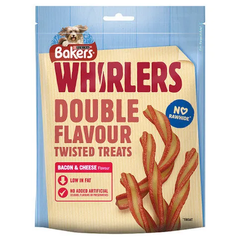 BAKERS Dog Treat Bacon and Cheese Whirlers 130g