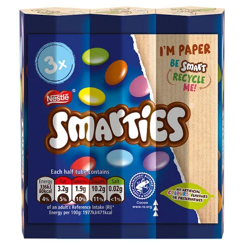 Smarties Hexa 3 Pack 102g