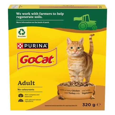 GO-CAT Chicken and Turkey Dry Cat Food 320g