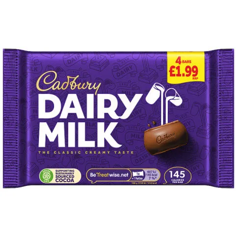 Cadbury Dairy Milk 4Pack - Multipack Chocolate Bars