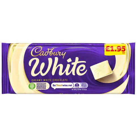 Cadbury White Chocolate Bar PMP 195P 90 g