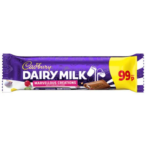 Cadbury Dairy Milk Marvellous Creations Jelly Popping Candy Chocolate 47g