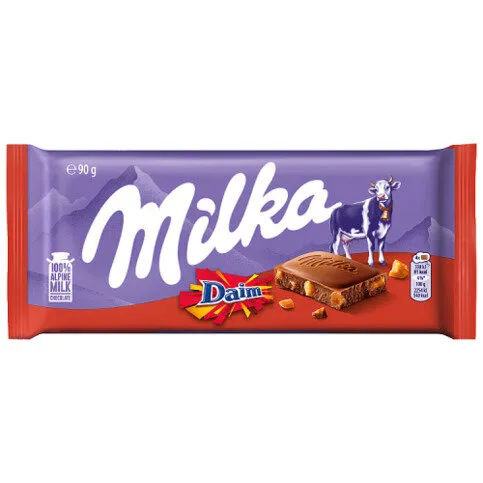 Milka Milk With Daim Pieces Chocolate Tablet 90g