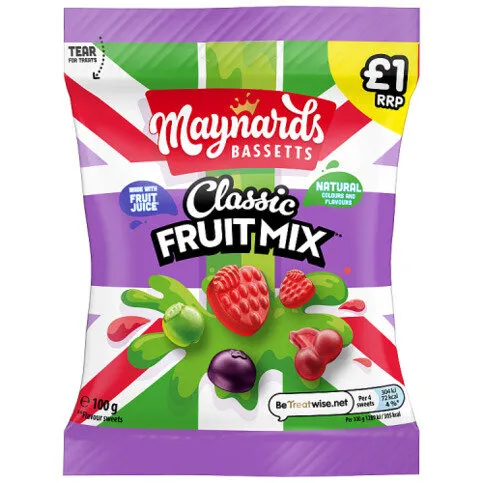 Maynards Bassetts Classic Fruit Mix Jelly 100g