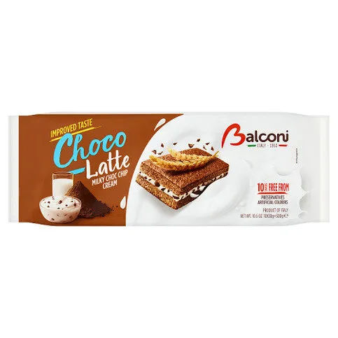 Balconi Choco Latte Milky Choc Chip Cream 10 x 30g (300g)