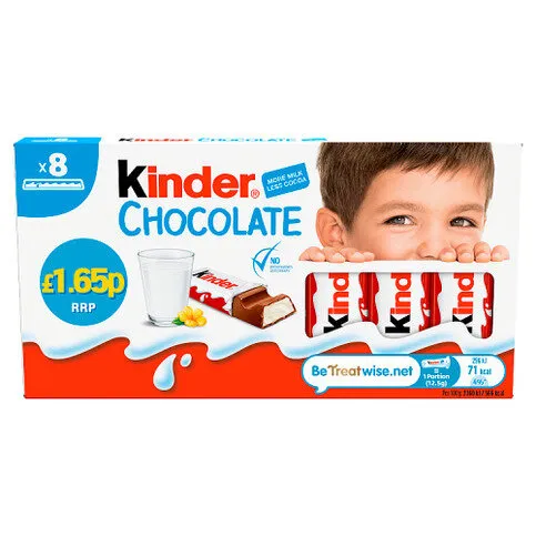 Kinder Chocolate 8 Bars 100g