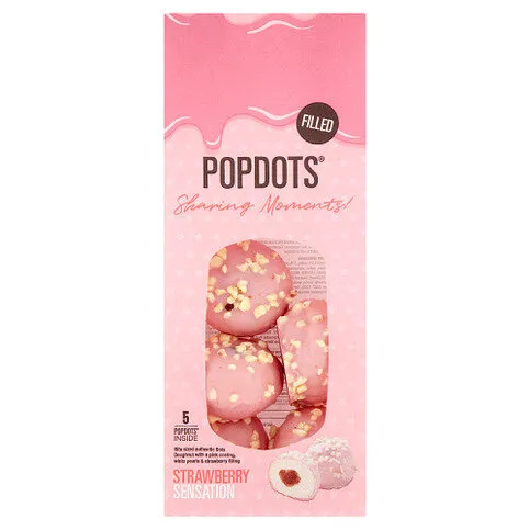 Popdots 5 Filled Strawberry Sensation 124g