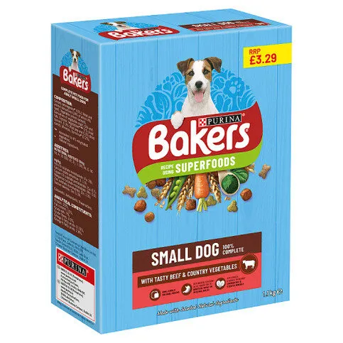 BAKERS Small Dog Beef with Vegetables Dry Dog Food 1.1kg PMP