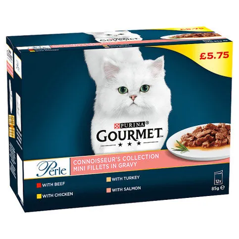 Gourmet Perle Connoisseur's Collection Mini Fillets in Gravy 12 x 85g (1020g)