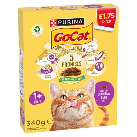 Go-Cat with a Tasty Chicken and Duck Mix 1+ Years 340g